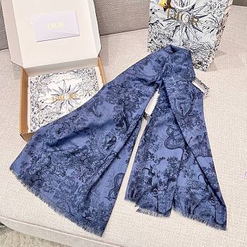 Dior Blue Scarf 140x180cm