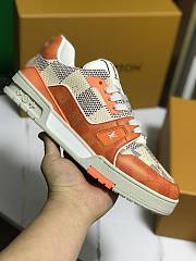 Louis Vuitton LV Trainer Orange Damier Sneaker - 1