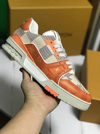 Louis Vuitton LV Trainer Orange Damier Sneaker