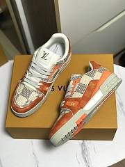 Louis Vuitton LV Trainer Orange Damier Sneaker - 4