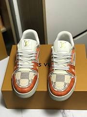 Louis Vuitton LV Trainer Orange Damier Sneaker - 3