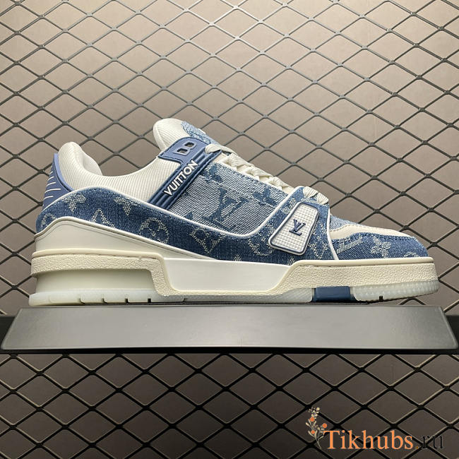 Louis Vuitton LV Trainer Sneaker Blue Denim - 1