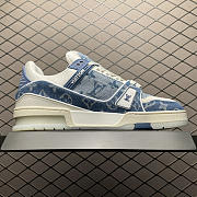 Louis Vuitton LV Trainer Sneaker Blue Denim - 1