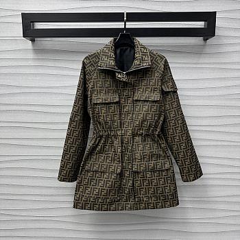 Fendi Blouson Brown FF Canvas Jacket