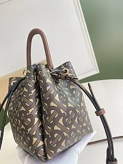 Burberry Monogram E-Canvas Bucket Bag 16x15x17.5cm - 2