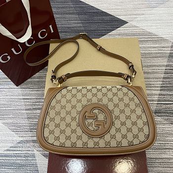 Gucci Blondie Medium Top Handle Bag Dark Brown 32x17x10cm