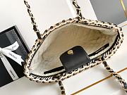 Chanel Tote Bag Crochet Black 21x33x11cm - 6