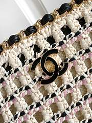 Chanel Tote Bag Crochet Black 21x33x11cm - 4