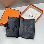 Hermes Compact Wallet Black Gold 11x8x3cm - 3