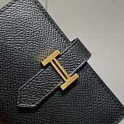 Hermes Compact Wallet Black Gold 11x8x3cm - 2