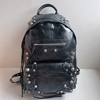 Balenciaga Le Cagole Backpack Black Arena Lambskin 48x33x9cm