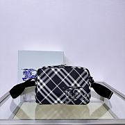 Burberry Check Crossbody Bag Black 25x12x18cm - 1