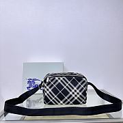 Burberry Check Crossbody Bag Black 25x12x18cm - 6