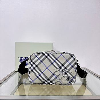 Burberry Check Crossbody Bag Lichen 25x12x18cm