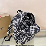 Burberry Check Backpack Black 35x14x41cm - 6