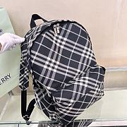 Burberry Check Backpack Black 35x14x41cm - 2