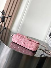 Chanel Mini Flap Bag Pink Sequins 20x15x7cm - 6