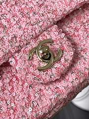 Chanel Mini Flap Bag Pink Sequins 20x15x7cm - 3