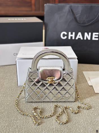 Chanel Kelly Silver Bag 19cm