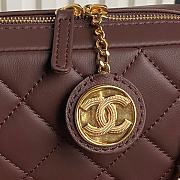 Chanel Mini Camera Case Lambskin Gold Dark Brown 18x12x7cm - 2