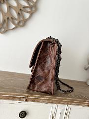 Chanel Flap Bag Brown 26x11x23cm - 5