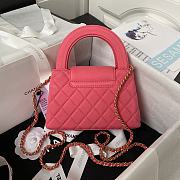 Chanel Kelly Bag Pink Fabric Gold 19x13x7cm - 4