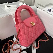 Chanel Kelly Bag Pink Fabric Gold 19x13x7cm - 3