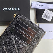 Chanel Card Holder Black Caviar Gold 12x7.5x2.5cm - 2