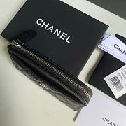 Chanel Card Holder Black Caviar Silver 12x7.5x2.5cm - 4