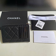 Chanel Card Holder Black Caviar Silver 12x7.5x2.5cm - 3