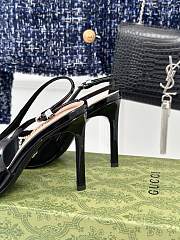 Gucci Women's Pump With Crystal Chain Black 10cm - 4