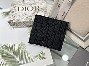 Dior Wallet Black Oblique 11.5x9.5cm - 1