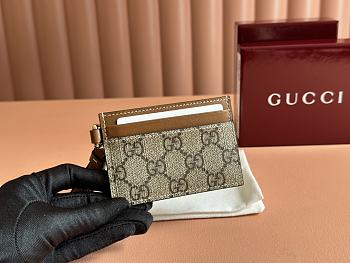 Gucci GG Emblem Card Case With Strap 10x7cm