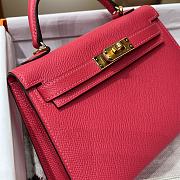 Hermes Mini Kelly Pink Gold Epsom 19cm - 3