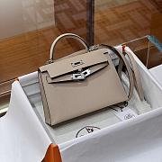 Hermes Mini Kelly 19 Nude Epsom Silver 19cm - 4