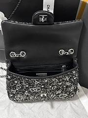 Chanel Flap Bag Sequins Black 20cm - 2