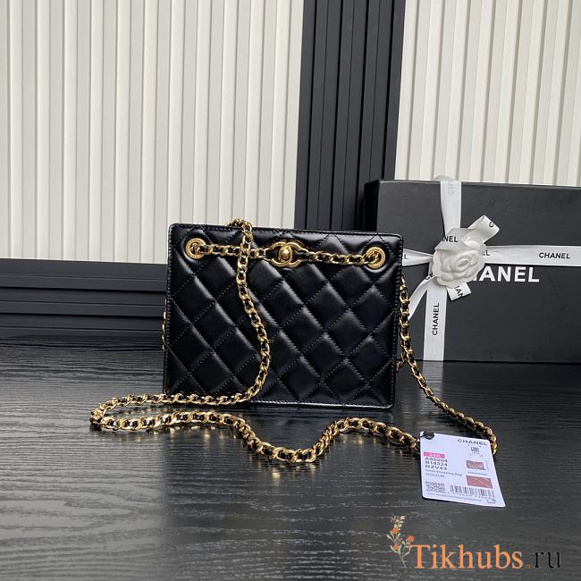 Chanel Small shopping Bag Lambskin Black 21x16x7cm - 1