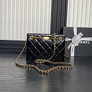 Chanel Small shopping Bag Lambskin Black 21x16x7cm - 6