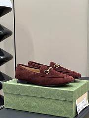 Gucci Wine Suede Loafer - 5