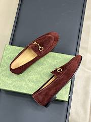 Gucci Wine Suede Loafer - 2