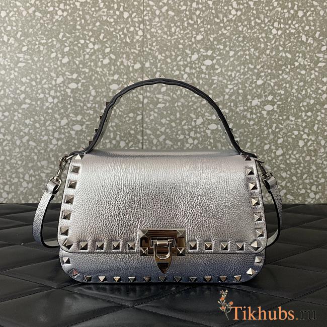 Valentino Garavani Bag Rockstud Silver 22x15x9cm - 1