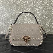 Valentino Garavani Bag Rockstud Grey 22x15x9cm - 1