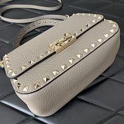 Valentino Garavani Bag Rockstud Grey 22x15x9cm - 6