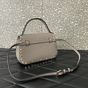 Valentino Garavani Bag Rockstud Grey 22x15x9cm - 3