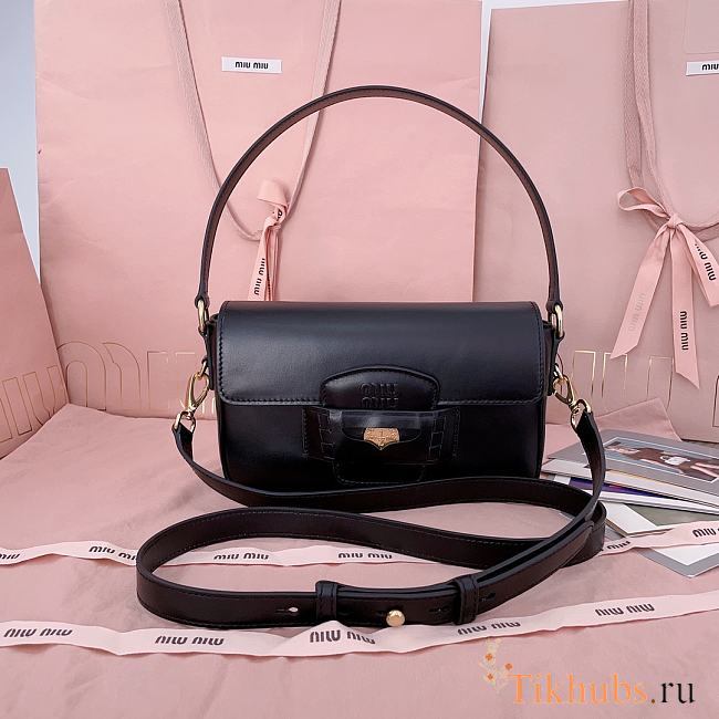 Miu Miu Penny Gold Coin Bag Black 23x13.5x5cm - 1