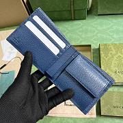 Gucci Interior GG Bi-fold Wallet Blue 11x9cm - 3