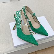 Dior J’adior Slingback Pump Green Fabric 9.5cm - 1