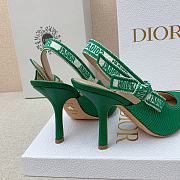 Dior J’adior Slingback Pump Green Fabric 9.5cm - 4