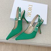 Dior J’adior Slingback Pump Green Fabric 9.5cm - 2