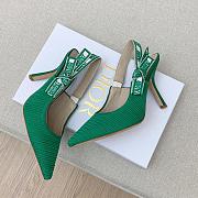 Dior J’adior Slingback Pump Green Fabric 9.5cm - 3